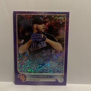 2022 Topps Chrome Tylor Megill Mets RC Purple Speckle Auto #RA SN 179/299 (MISC7